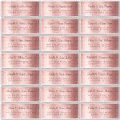 Faux Roos Gold Individual Wedding Adresetiketten Sticker (Voorkant)