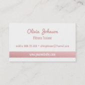 Faux Roos Gold Kettlebell Fitness Personal Trainer Visitekaartje (Achterkant)