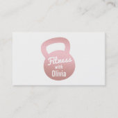 Faux Roos Gold Kettlebell Fitness Personal Trainer Visitekaartje (Voorkant)