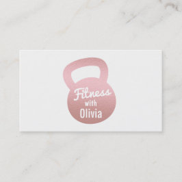 Faux Roos Gold Kettlebell Fitness Personal Trainer Visitekaartje