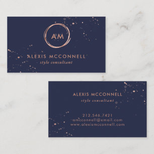 Faux Roos Gold Kijk uit in Midnight Blue   Cirkel Visitekaartje