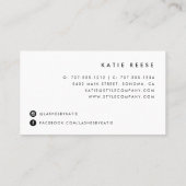 Faux Roos Gold Lashes en Brows Beauty Visitekaartje (Achterkant)