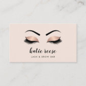 Faux Roos Gold Lashes en Brows Beauty Visitekaartje (Voorkant)