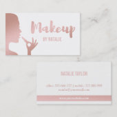 Faux Roos Gold Lipstick Makeup Visitekaartje (Voorkant / Achterkant)
