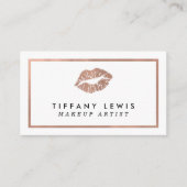 Faux Roos Gold Makeup Artiest Visitekaartjes (Voorkant)