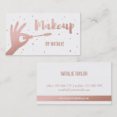 Faux Roos Gold Makeup Artist Visitekaartje (Voorkant / Achterkant)