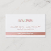 Faux Roos Gold Makeup Artist Visitekaartje (Achterkant)