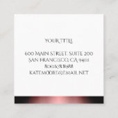 Faux Roos Gold Metallic Edged Mandala Vierkante Visitekaartje (Achterkant)