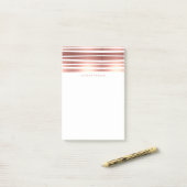Faux Roos Gold Modern Stripes Post-it® Notes (Op bureau)