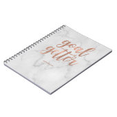 Faux Roos Gold op marmer | Goal Getter Notitieboek (Linkerzijde)