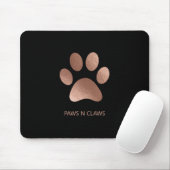Faux Roos Gold Paw Print Muismat (Met muis)