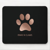Faux Roos Gold Paw Print Muismat (Voorkant)