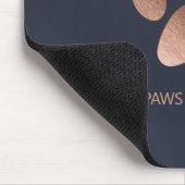 Faux Roos Gold Paw Print op Navy Muismat (Hoek)