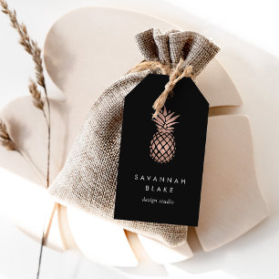 Faux Roos Gold Pineappel Cadeaulabel