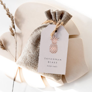 Faux Roos Gold Pineappel Cadeaulabel