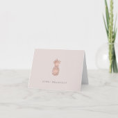 Faux Roos Gold Pineappel Hartelijk dank Bedankkaart (Voorkant)