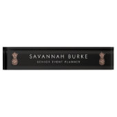 Faux Roos Gold Pineappel Naambordje (Voorkant)