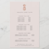 Faux Roos Gold Pineappel | Prijzen en diensten Flyer (Voorkant)