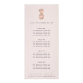 Faux Roos Gold Pineappel | Prijzen of diensten Reclamekaart (Voorkant)