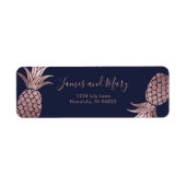 Faux Roos Gold Pineappels Etiket (Voorkant)