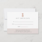 Faux Roos Gold Pineapple Cadeaubon (Achterkant)