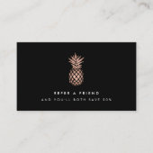 Faux Roos Gold Pineapple Referral Kaart (Voorkant)