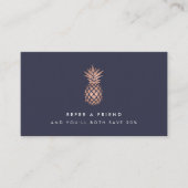 Faux Roos Gold Pineapple Referral Kaart (Voorkant)
