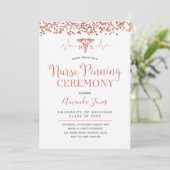 FAUX ROOS GOLD RN Nurse Pinning Ceremony Kaart (Staand voorkant)