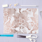  Faux Roos Gold Rustic Floral Tekeningen Tissuepapier (Craft)