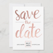 Faux Roos Gold Save the Date (Voorkant)