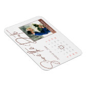 Faux Roos Gold Save the Date Photo Magneet (Rechterzijde)