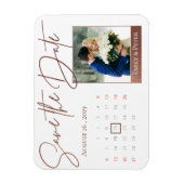 Faux Roos Gold Save the Date Photo Magneet (Verticaal)