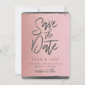 Faux Roos Gold Save the Date Post Kaart (Voorkant)