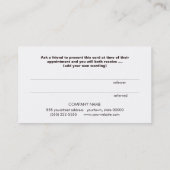 Faux Roos Gold Sequins Cosmetology Reference Card Aanbevelingskaartje (Achterkant)