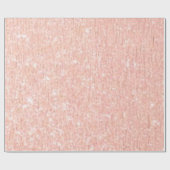 Faux Roos Gold Sparkle Wrapping Paper Cadeaupapier (Vlak)