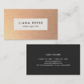 FAUX Roos Gold Subtiele Glitter Beauty Salon Visitekaartje (Voorkant / Achterkant)