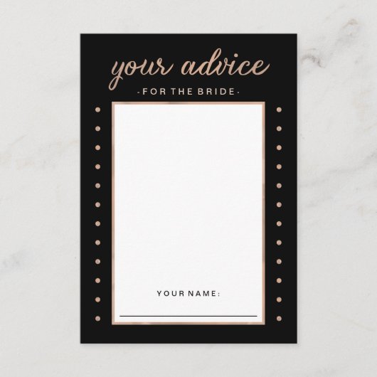 Faux Roos Gold voor zwart advies voor de Bride (Voorkant)