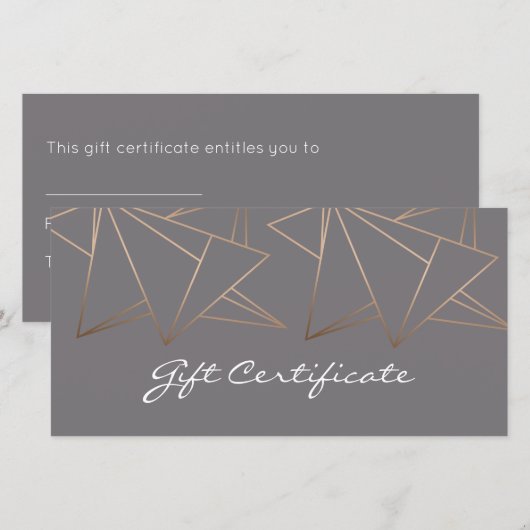 Faux roos goud elegant modern, minimalistisch meet (Voorkant / Achterkant)