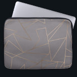 Faux roos goud elegant modern, minimalistisch meet laptop sleeve<br><div class="desc">Elegant en modern design,  dat het gouden geometrische patroon van het neproos weergeeft.</div>