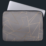 Faux roos goud elegant modern, minimalistisch meet laptop sleeve<br><div class="desc">Elegant en modern design,  dat het gouden geometrische patroon van het neproos weergeeft.</div>