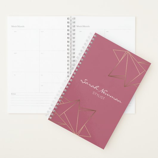Faux roos goud elegant modern, minimalistisch meet planner (Display)