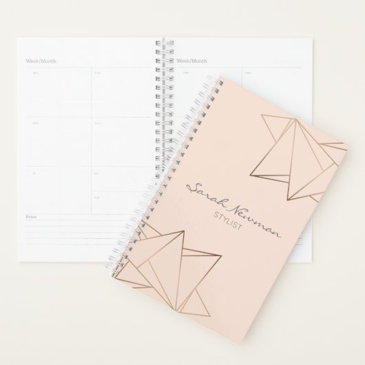 Faux roos goud elegant modern, minimalistisch meet planner (Display)