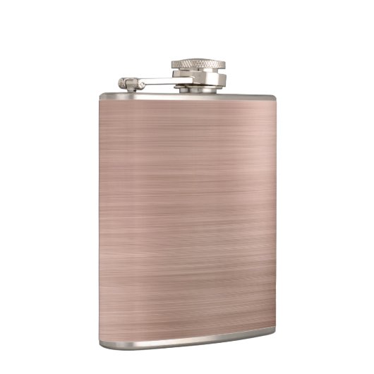 Faux Roos Goud Geborsteld Metallic Heupfles (Rechts)