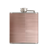 Faux Roos Goud Geborsteld Metallic Heupfles (Achterkant)