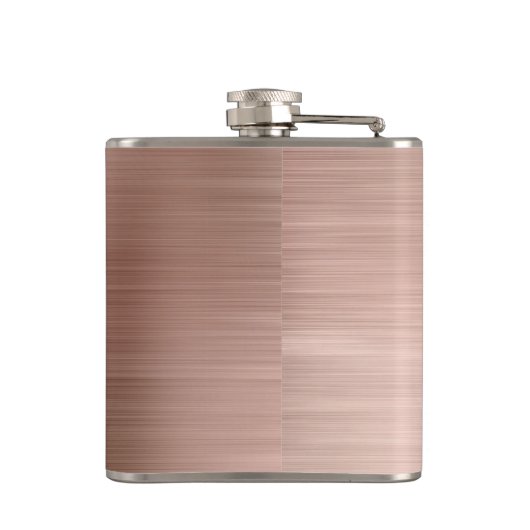 Faux Roos Goud Geborsteld Metallic Heupfles (Achterkant)