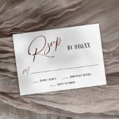 Faux Roos Goud Handschrift Elegant RSVP Informatiekaartje