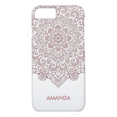Faux Roos Goud Intricate Kant Mandala wit Case-Mate iPhone Case (Achterkant)