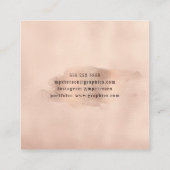 Faux Roos Goud Koper Folie | Grafisch ontwerper Vierkante Visitekaartje (Achterkant)