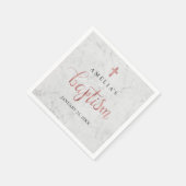 Faux Roos Goud Marmeren Doop Servet (Hoek)