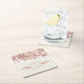 Faux roos goudelegant  bruinbruis kartonnen onderzetters (Insitu)